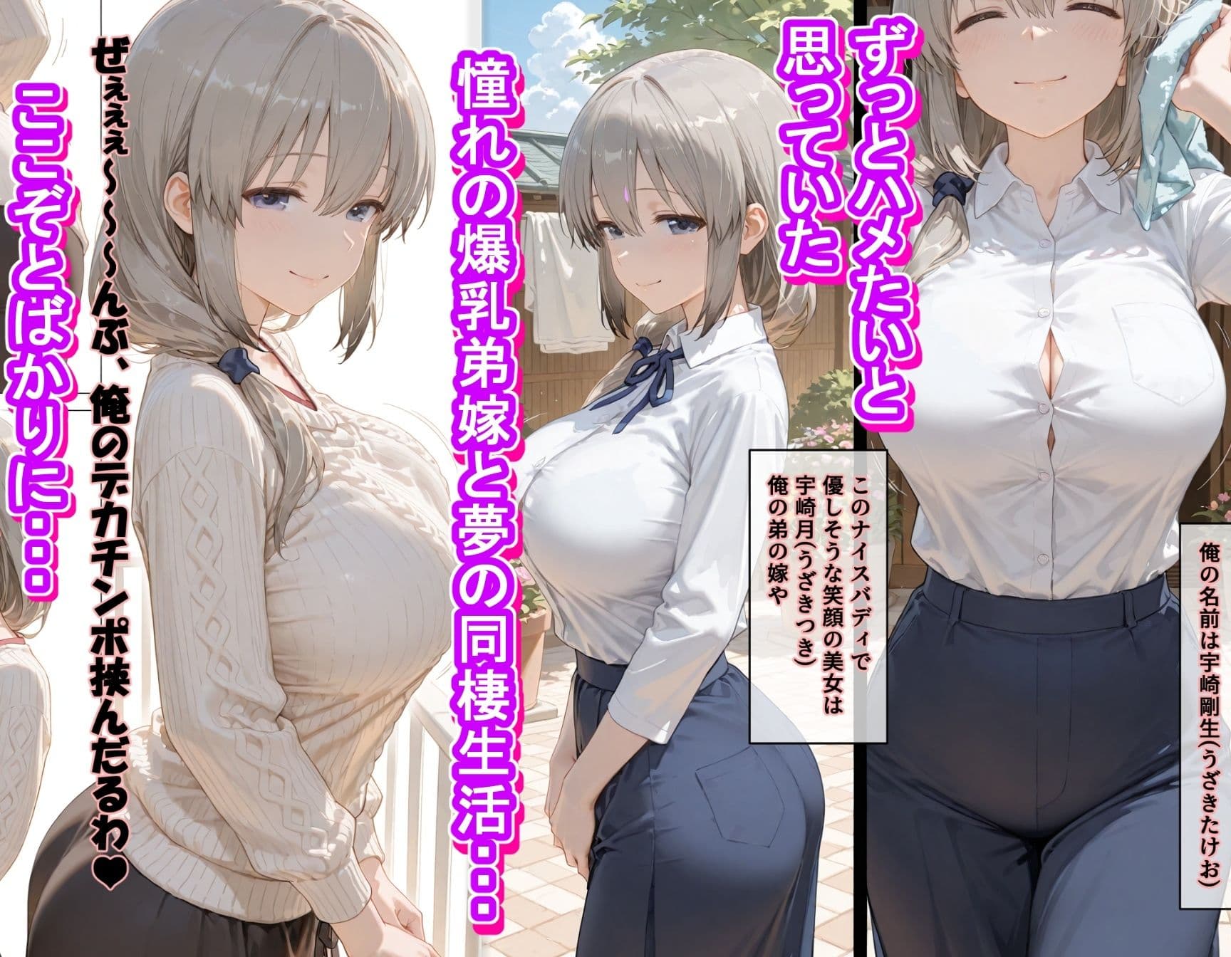 『宇〇月さんは着衣パイズリで済ませたい〜宇〇家特効チ〇ポで完全NTR〜』のサンプル画像 01
