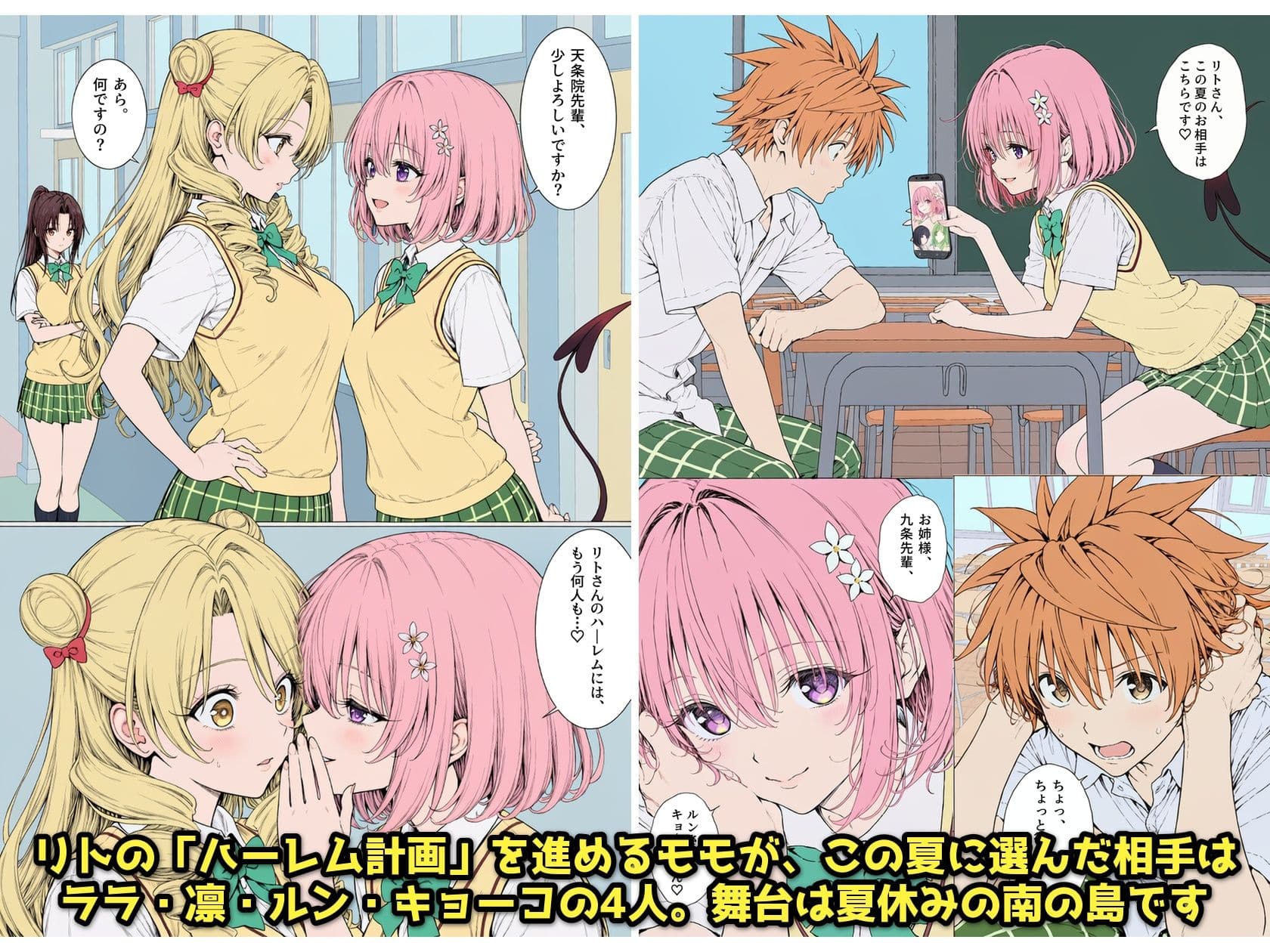 『【漫画】リトはみんなの恋人 〜南の島で、ぜんぶ見せて〜』のサンプル画像 01