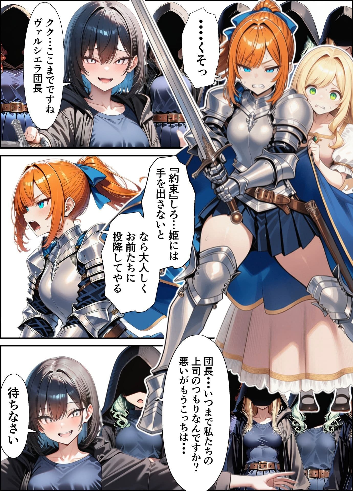 『護衛女騎士団長ヴァルシエラ  〜姫様を人質に命令に従わされ誇りを踏み躙られる物語〜』のサンプル画像 01